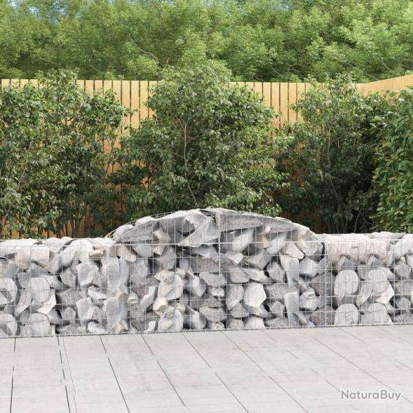 Paniers � gabions arqu�s 3 pcs 300x50x60/80 cm fer galvanis�