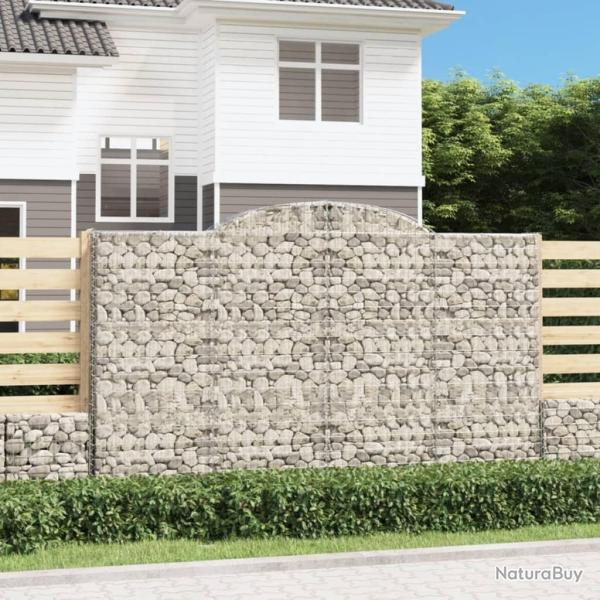 Panier de gabions arqu 300x30x180/200 cm Fer galvanis