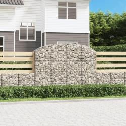 Panier de gabions arqu&eacute; 200x50x140/160 cm Fer galvanis&eacute;