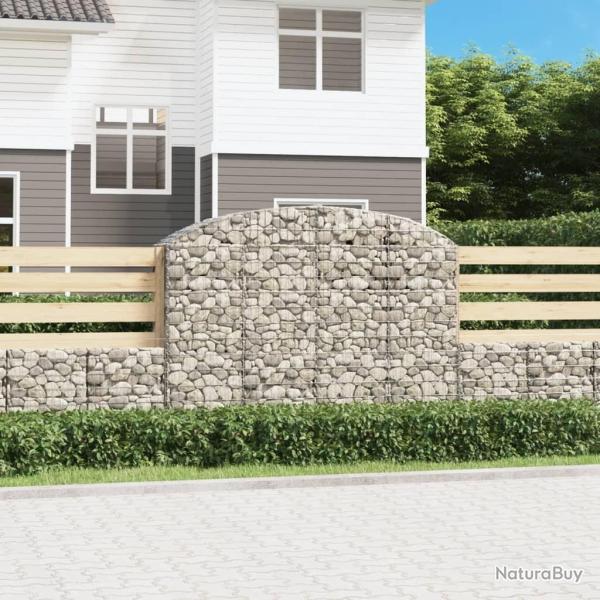 Panier de gabions arqu� 200x50x140/160 cm Fer galvanis�