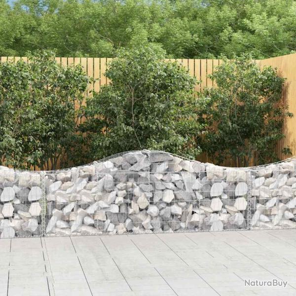 Paniers � gabions arqu�s 3 pcs 200x30x60/80 cm Fer galvanis�