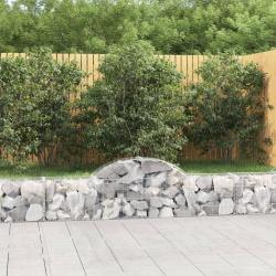 Paniers &agrave; gabions arqu&eacute;s 4 pcs 200x30x40/60 cm Fer galvanis&eacute;