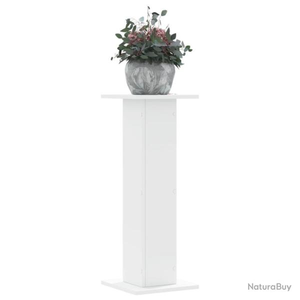 Supports pour plantes 2 pcs blanc 30x30x80 cm bois d'ing�nierie
