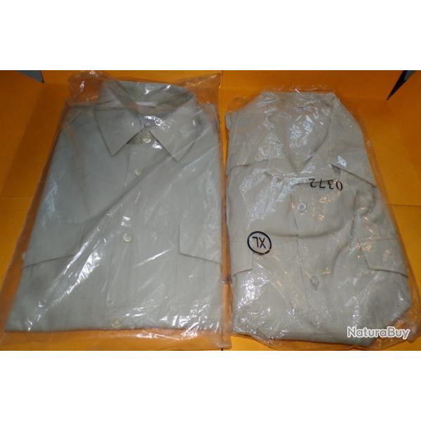 LOT DE 2 CHEMISES TERRE DE FRANCE DE SORTIE MANCHES LONGUES  DE L'ARMEE DE TERRE DE L'ARMEE FRANCAIS
