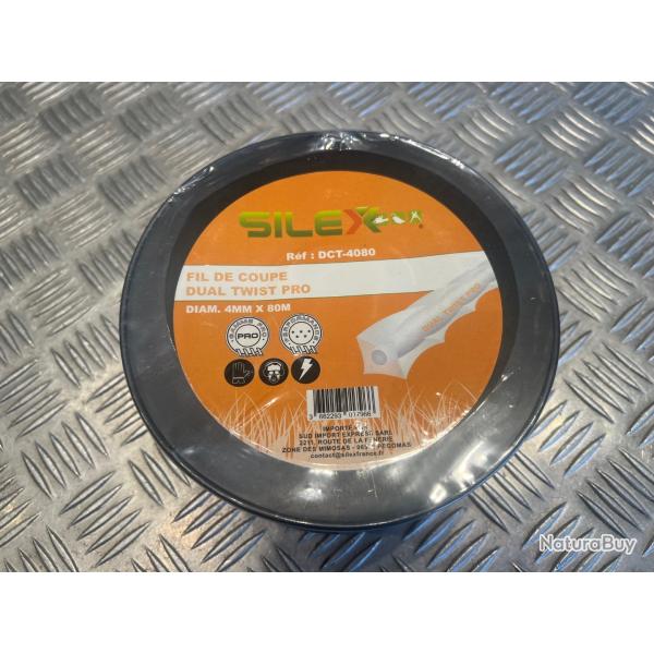 bobine fil de coupe dual twist 4 pans 80m X diam 4mm silex gamme pro