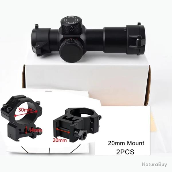 Lunette de vise optique courte  arbalte 3x28IR *- 20MM PAIEMENT 3/4 FOIS !!!