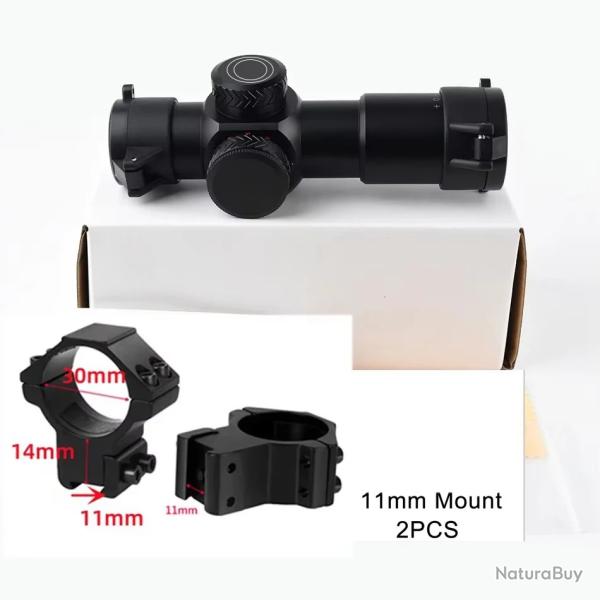 Lunette de vise optique courte  arbalte 3x28IR *- 11MM  LIVRAISON GRATUITE PAIEMENT 3/4 FOIS