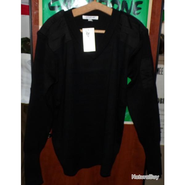 PULLOVER NOIR SERVICE PENITENTIAIRE DU ROYAUME UNI  ,NEUF AVEC MANCHES LONGUES ,TAILLE L OU  TAILLE