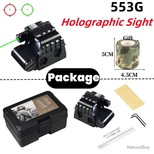 Lunette de vise holographique DulOptic -**553G LASER LIVRAISON GRATUITE PAIEMENT 3/4 FOIS