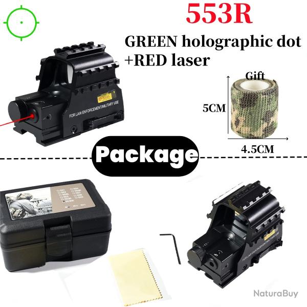 Lunette de vise holographique DulOptic -**553R LASER LIVRAISON GRATUITE PAIEMENT 3/4 FOIS