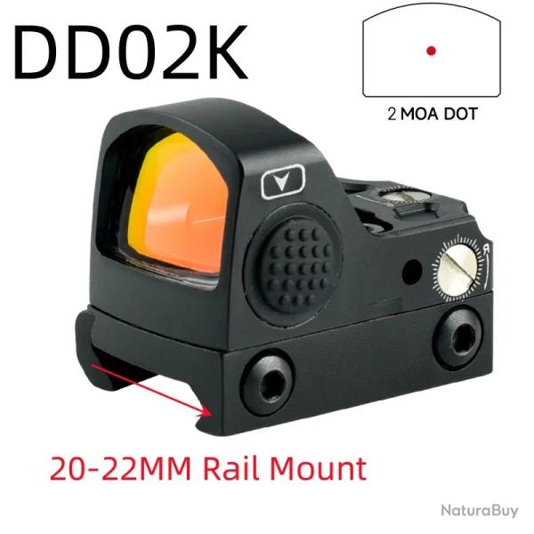 Lunette de vise compacte Red Dot Sight -**DD01K---Style A  PAIEMENT 3/4 FOIS !!!