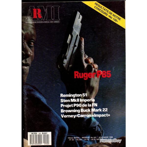 revue ami/armi 102 remington 51, browning buck mark 22, survival fighter ek commando, sten mk II,