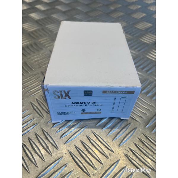5000 agrafes t90 slx 18G 5,85 � 1 X 1,25 25 MM pour agrafeuse