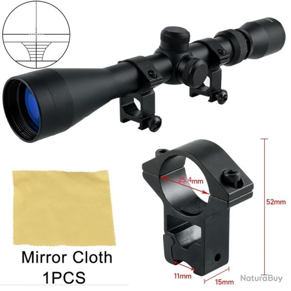 Lunette de vise DulOptical -**3-9x40--11mmT - LIVRAISON GRATUITE PAIEMENT 3/4 FOIS