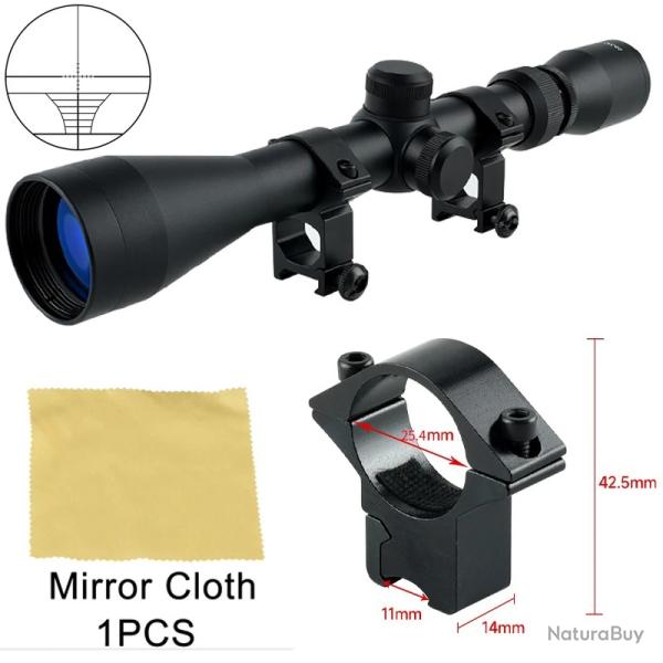 Lunette de vise DulOptical -**3-9x40--11mm - LIVRAISON GRATUITE PAIEMENT 3/4 FOIS