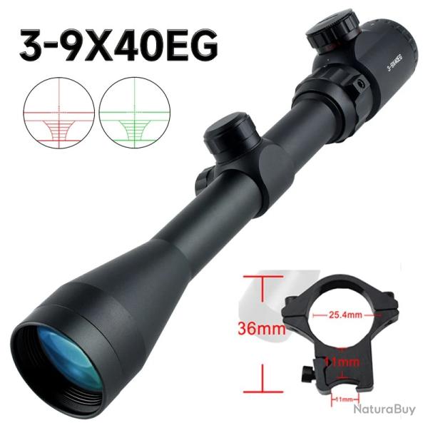 Lunette de vise DulOptical -**3-9x40EG--11mm - LIVRAISON GRATUITE PAIEMENT 3/4 FOIS