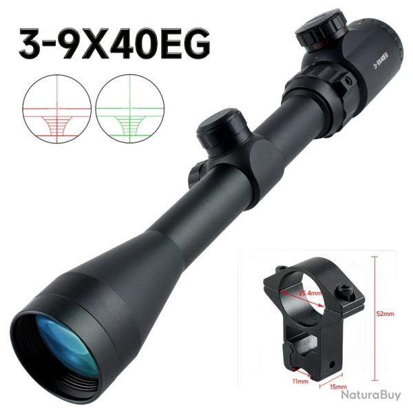 Lunette de vise DulOptical -**3-9x40EG--11mmT - LIVRAISON GRATUITE PAIEMENT 3/4 FOIS