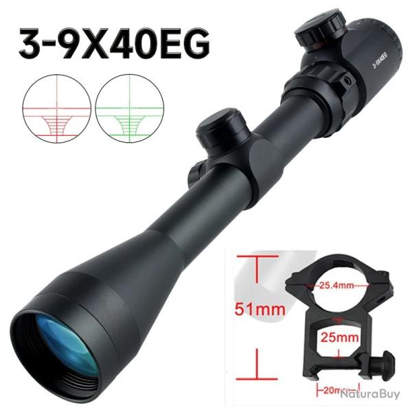 Lunette de vise DulOptical -**3-9x40EG--20mmT    PAIEMENT 3/4 FOIS !!!