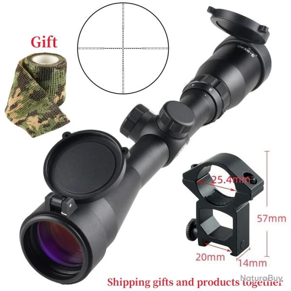 Lunette de vise DulOptical -**  3-9X40NG--20mmT - LIVRAISON GRATUITE PAIEMENT 3/4 FOIS