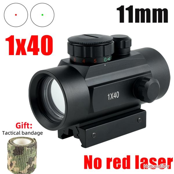 Vise  points rouges 1x40, avec vise Laser -**1x40 --11mm     PAIEMENT 3/4 FOIS !!!