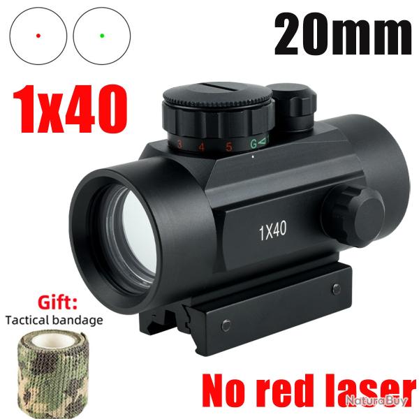 Vise  points rouges 1x40, avec vise Laser -**1x40 --20mm - LIVRAISON GRATUITE PAIEMENT 3/4 FOIS