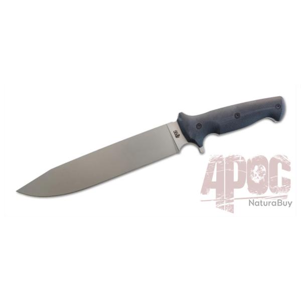 Couteau APOC Wallace Bowie Lame Acier D2 Rev�tue Titane Manche G10 Noir Etui Kydex DRK40041