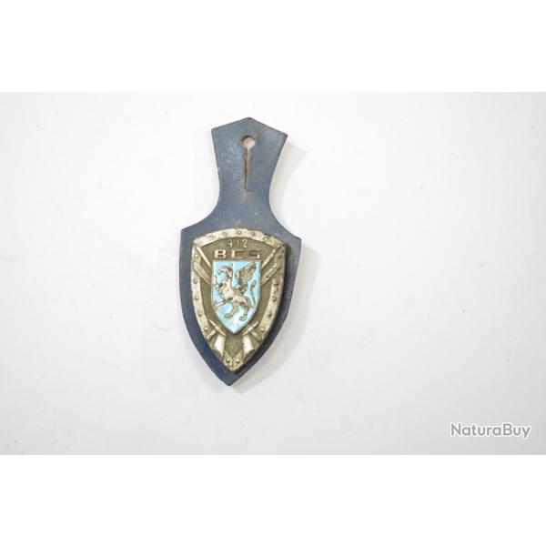 Insigne 412e Bataillon de Commandement et Services 412 BCS, AB G2347 �mail, pastille lisse