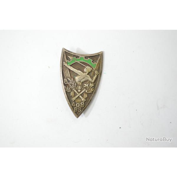 Insigne 408e Bataillon des Services, 408 BS, Arthus Bertrans G1967, �mail, dos vaguel�