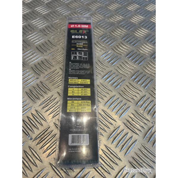 50 baguette electrode poste soudure acier soudage silex e6013 diametre 1,6mm rutile