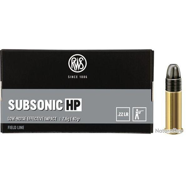 RWS Subsonic HP cal.22lr Field Line 1 boite, 50 munitions