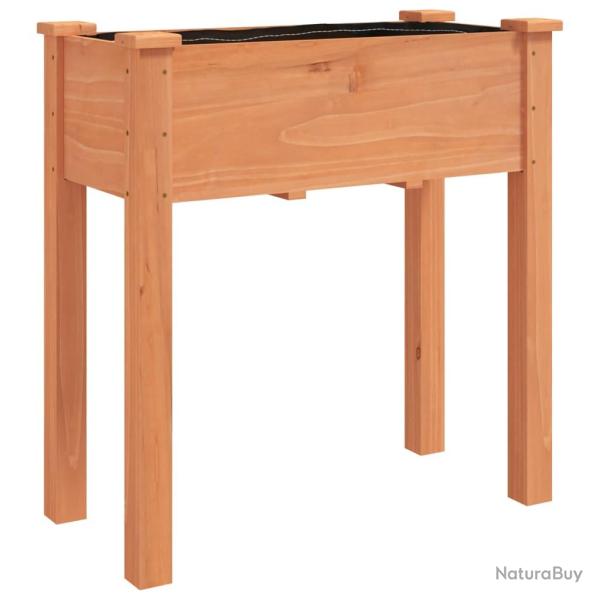 Jardini�re bac lit sur�lev� plantes fleurs terrasse jardin avec doublure 71 x 37 x 76cm bois massif