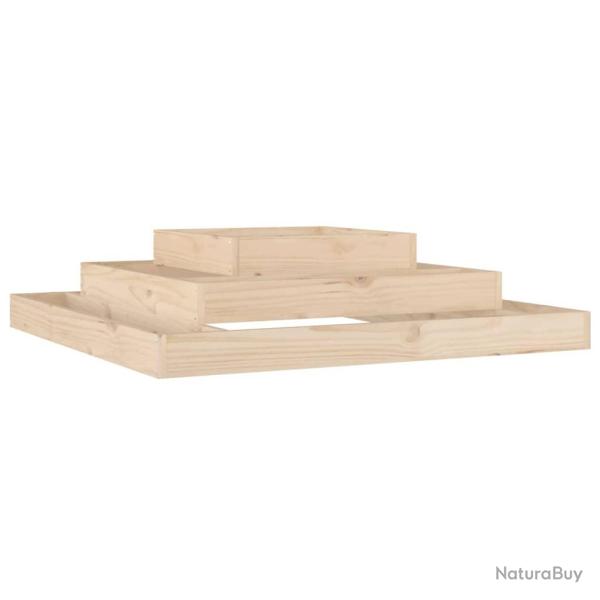 Jardini�re bac lit sur�lev� plantes fleurs terrasse jardin 110 x 110 x 27 cm bois massif de pin mar