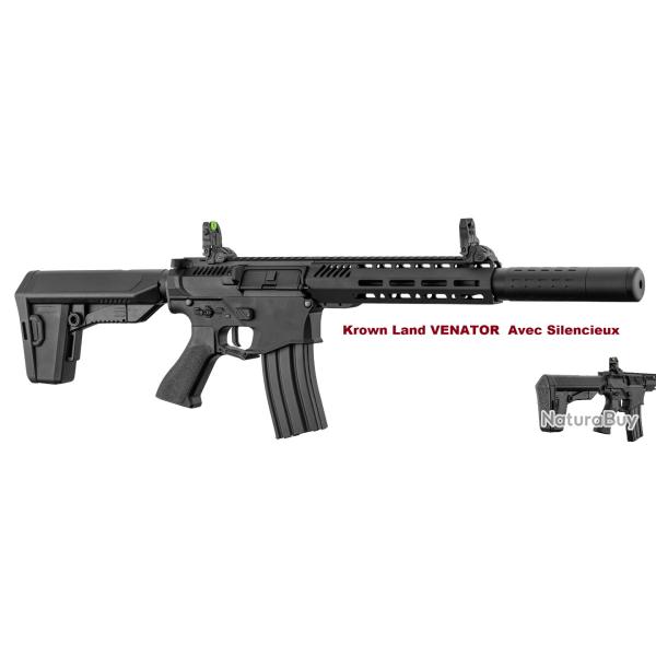 Fusil Mitrailleur  krown land venator MKII + Silencieux