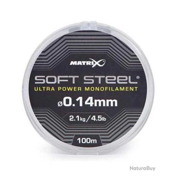 MATRIX FIL DE P�CHE SOFT STEEL ULTRA POWER MONOFILAMENT MATRIX 0,14mm 100m