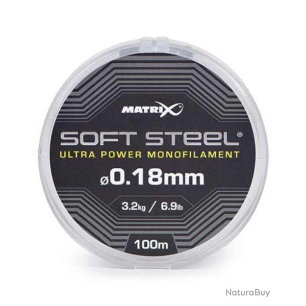 MATRIX FIL DE P�CHE SOFT STEEL ULTRA POWER MONOFILAMENT MATRIX 0,18mm 100m