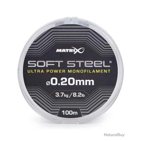 MATRIX FIL DE P�CHE SOFT STEEL ULTRA POWER MONOFILAMENT MATRIX 0,20mm 100m