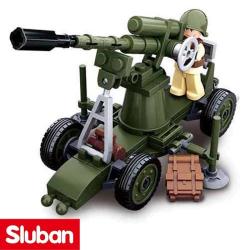Jeu de construction canon anti-a&eacute;rien WWII Sluban - Mod&egrave;le historique d&eacute;taill&eacute;
