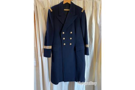 Manteau en laine mélangée col officier - Manteau
