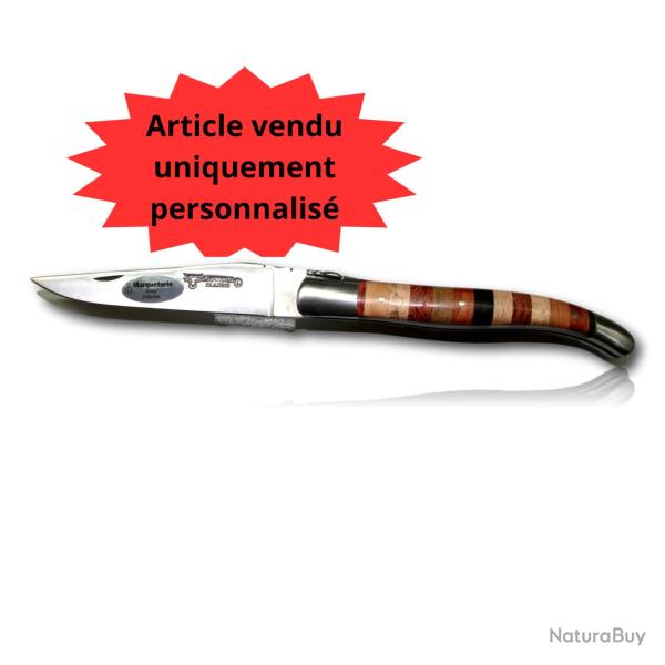 Couteau Laguiole en Aubrac Woodstock Lame de 12 cm  personnaliser
