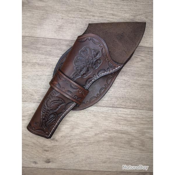 holster GAUCHER crossdraw colt 1862/1860 UBERTI 5 coups
