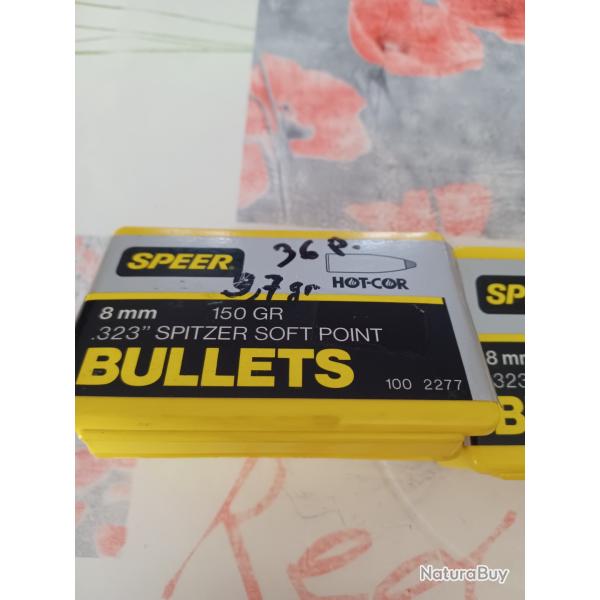 Ogives speer 8mm 150gr 323