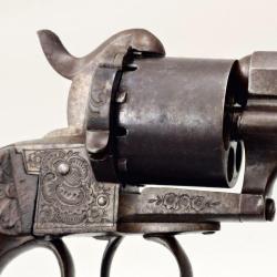 REVOLVER EUG&Egrave;NE LEFAUCHEUX INVENTION BREVET&Eacute; CALIBRE 12MM &Agrave; BROCHE - FRANCE XIX&egrave; Tr&egrave;s bon XIX eme Be