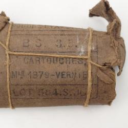 PAQUET MUNITIONS CARTOUCHE ANCIENNE FUSIL GRAS 1874 11mm mod&egrave;le 1879 DE1882 - France III&egrave; R&eacute;publique