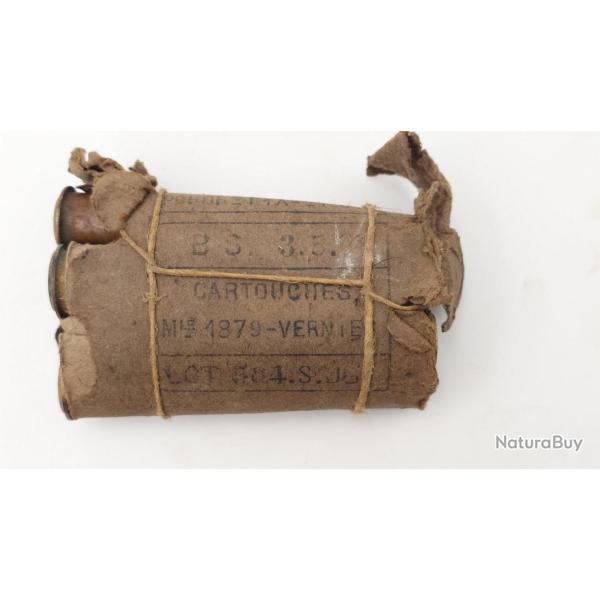 PAQUET MUNITIONS CARTOUCHE ANCIENNE FUSIL GRAS 1874 11mm mod�le 1879 DE1882 - France III� R�publique