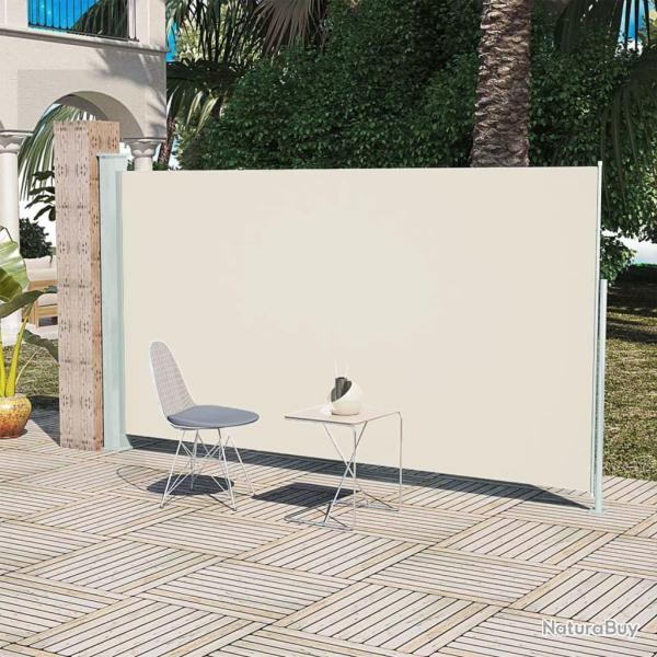 Auvent lat�ral de patio 160x300 cm Couleur cr�me