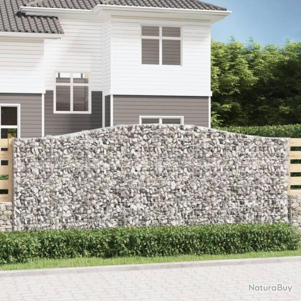 Panier de gabions arqu� 400x50x160/180 cm Fer galvanis�