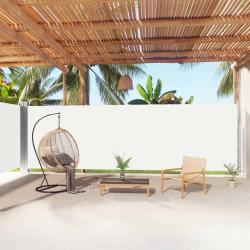 Auvent lat&eacute;ral r&eacute;tractable Cr&egrave;me 180x1000 cm