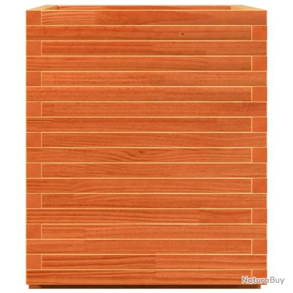 Jardinire cire marron 90x60x72,5 cm bois de pin massif