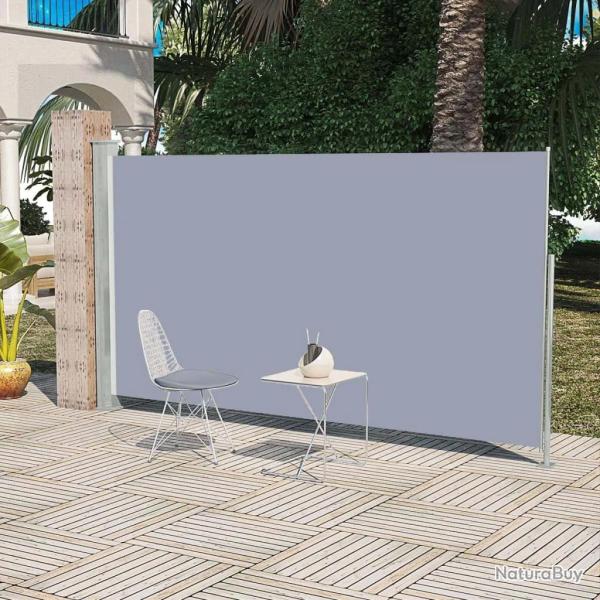Auvent lat�ral r�tractable de patio 160 x 300 cm Gris