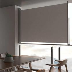 Auvent lat&eacute;ral r&eacute;tractable de patio 160 x 300 cm Gris